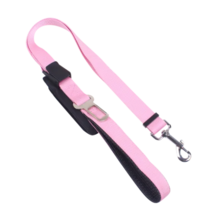 Nobleza bezpečnostný pás do auta DeLuxe s prackou ružový 2,5 x 73 - 109 cm